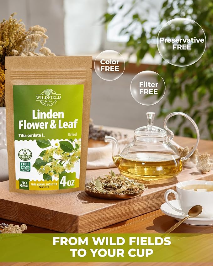 4 oz Linden Tea Dried Linden Flower Tea Blossom Herbal (Tilia Cordata) - 113g Herb Lipa Tila