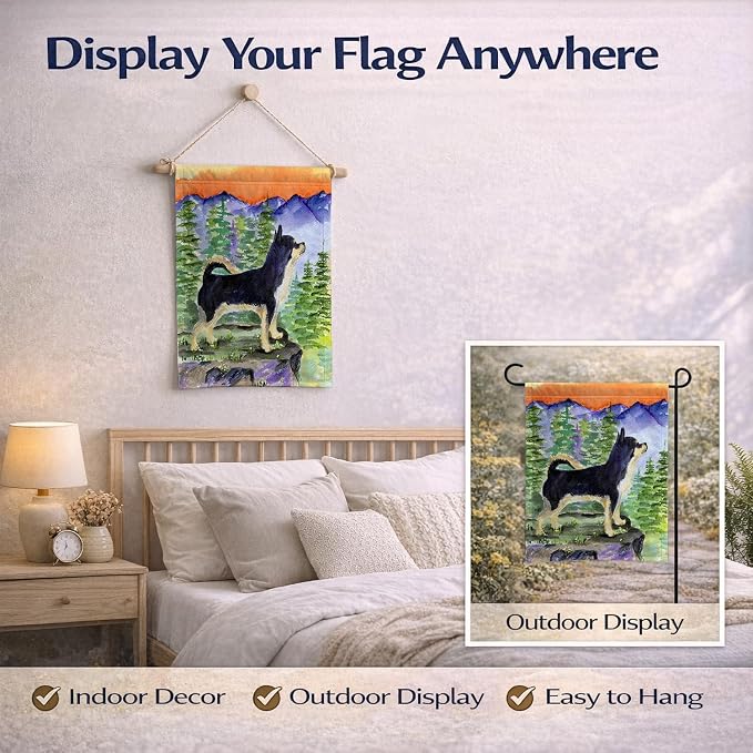Caroline's Treasures SS8230GF Chihuahua Garden Flag Mailbox Flag Decorative Yard Flag Banner Outside Patio Artwork Yard Flower Beds, Garden Size, Multicolor