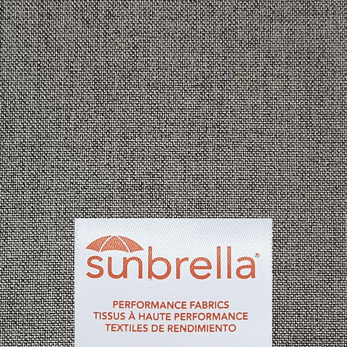 19 x 19 Inch Sunbrella Outdoor Chair Cushions with Tie Straps, Set of 4 Thick Water Repellent Square Patio Chair Pads for Garden Lawn Patio Furniture, Cast Shale