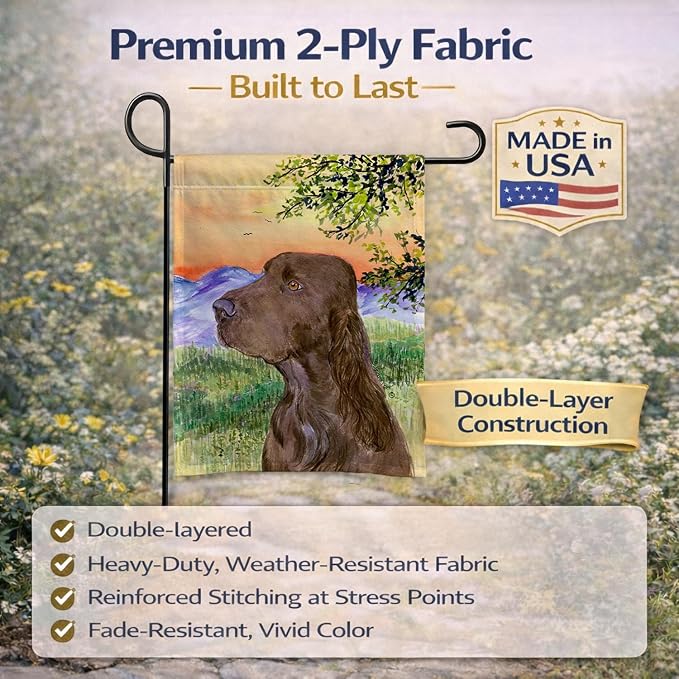 Caroline's Treasures SS1017GF Field Spaniel Garden Flag Mailbox Flag Decorative Yard Flag Banner Outside Patio Artwork Yard Flower Beds, Garden Size, Multicolor