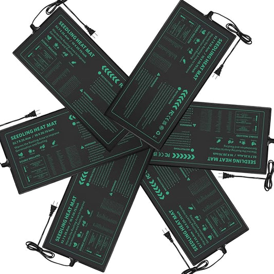 Seedling Heat Mat 6 Pack Durable Waterproof Plant Heating Pad 10"x 20.75" for Germination, Indoor Gardening, Greenhouse