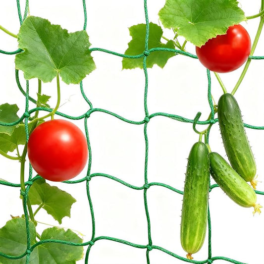 6.6x26.3FT Trellis Netting for Climbing Plants,Trellis Netting with Plant Clips, Heavy-Duty PE Trellis Net for Cucumber, Tomato, Vegetables, Fruits, Sweet Pea Plants