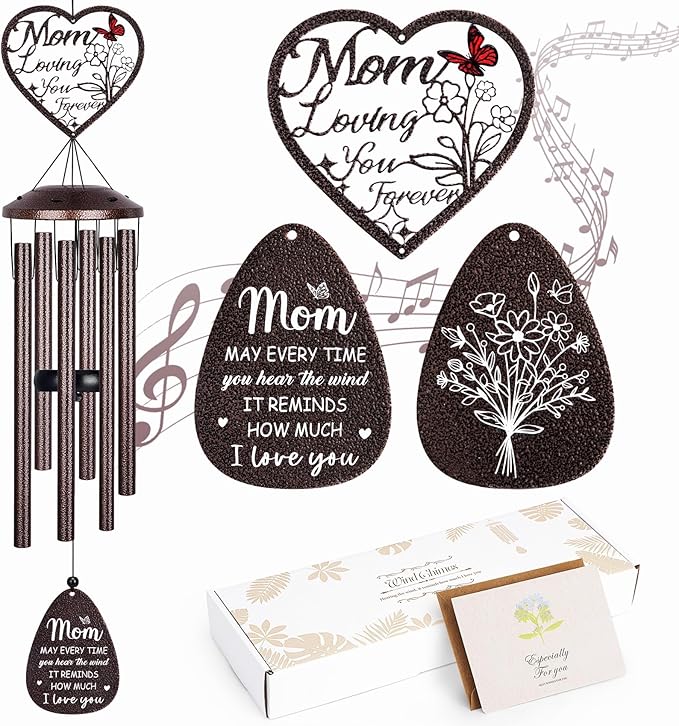 YHmall Wind Chimes for Outside, Sympathy Gifts for Loss of Loved One, 36'' Memorial Wind Chimes for Loss of Mom, Bereavement Gift for Loss of Mother, Large Windchimes Outdoors for Home Garden Decor