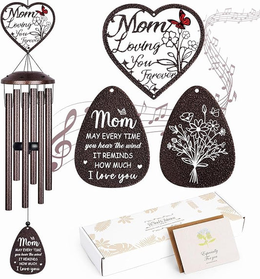 YHmall Wind Chimes for Outside, Sympathy Gifts for Loss of Loved One, 36'' Memorial Wind Chimes for Loss of Mom, Bereavement Gift for Loss of Mother, Large Windchimes Outdoors for Home Garden Decor