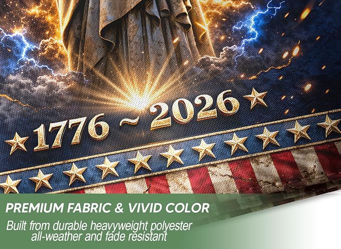 250 Year American Anniversary Flag, 250th Anniversary Patriotic Design, Garden Flags For Outside, Visible On Both Sides, 250 Years Of Freedom Flag, Banner Commemorative Outside Decoration 4 (12x18 Inch)