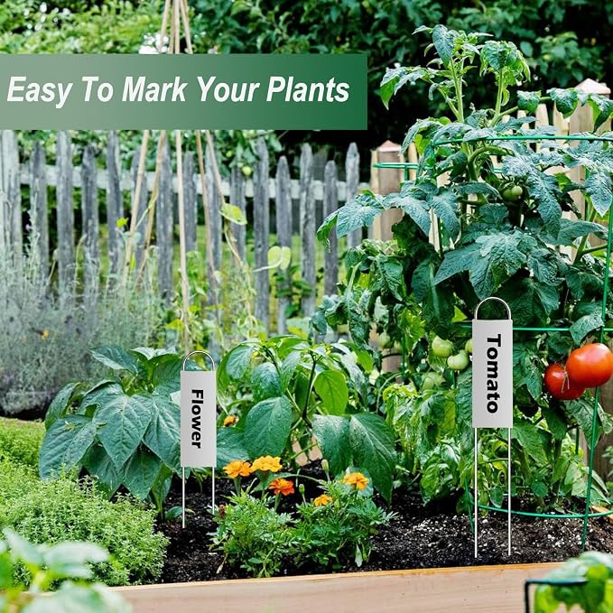 50 Pieces Metal Plant Labels 11.8 Inch Aluminum Metal Plant Tags Garden Label Markers Outdoor Planting Garden Markers for Plants Vegetables Herb Seedlings Flowers