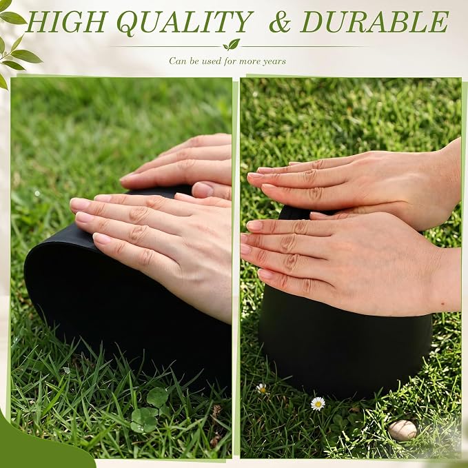 Yinder 32 Pcs 6 Inch Nursery Pots Flower Pots Black Plastic Plant Pot Seed Starting with Saucers and Drainage Holes Plant Container for Herbs Houseplants Seeding Nursery Flowers