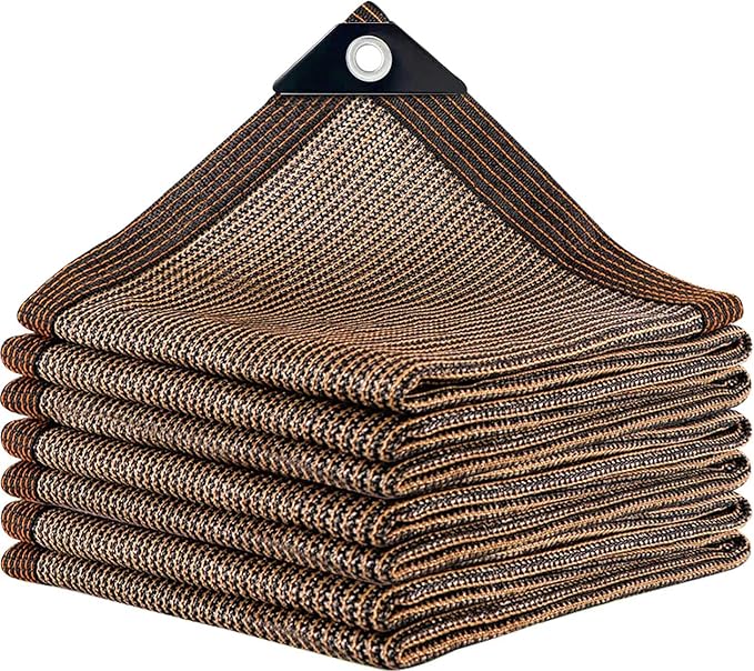 80% Shade Cloth, Durable Mesh Tarp with Grommets, Garden Sunblock Shade Cloth Shading Antifreezing for Plants Cover, Greenhouse, Barns Kennel, Patio, Tomatoes