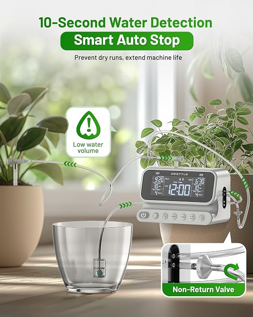 [All-New 2027] 2 Zone Automatic Plant Waterer for Indoor, Unistyle Plant Watering Devices for Potted Plants, Drip Irrigation System with Programmable