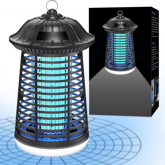 snanlen 4200V High-Powered Electric Bug Zapper Outdoor & Indoor with LED Attractant, Durable ABS Mosquito Zapper Outdoor, Plug-in Fly Trap & Mosquito Killer for Patio, Yard, Garden and Home