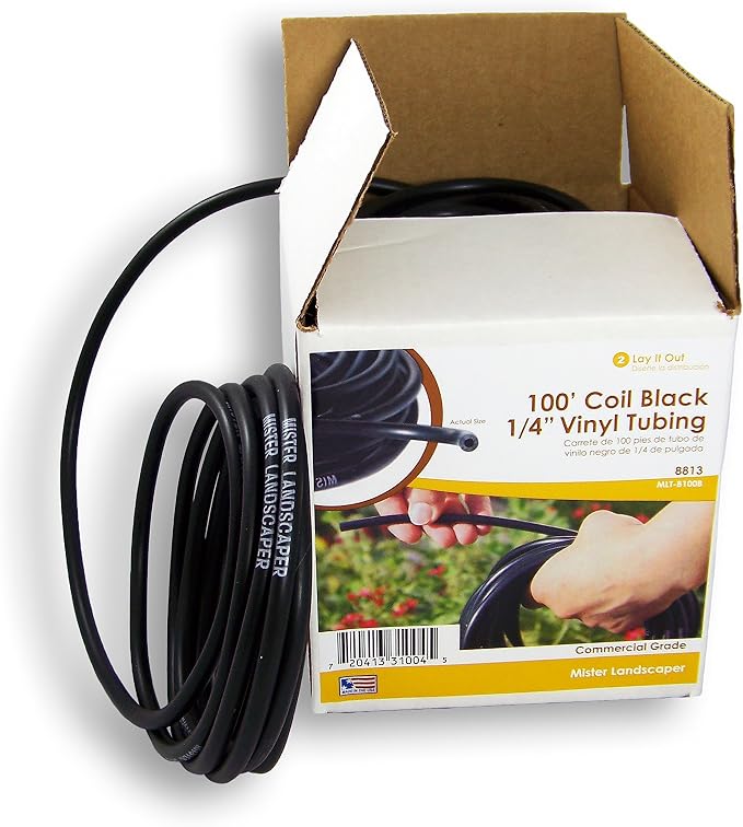 Mister Landscaper 100-ft Coil 1/4-in Black Vinyl Tubing
