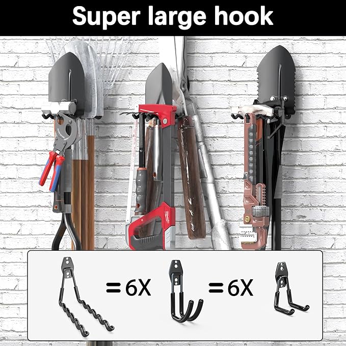 3-H Heavy Duty Garage Hooks, 31 Pack Wall Storage Organizer,Black