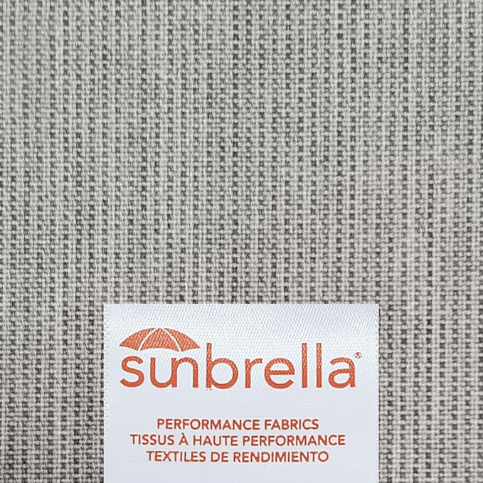 18.5 x 16 Inch Sunbrella Outdoor Chair Cushions with Tie Straps, Set of 4 Thick Water Repellent Rectangle Patio Chair Pads for Garden Lawn Patio Furniture, Specrtum Pebble
