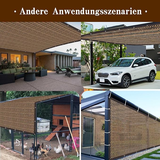 Shade Cloth,80% Sunblock Net with Metal Grommets and Reinforced Edges,Garden Sun Shade Netting,Used in Courtyards,Balconies,Carports,Greenhouse, Plants Growing,Chicken Coop Patios etc.14x20FT