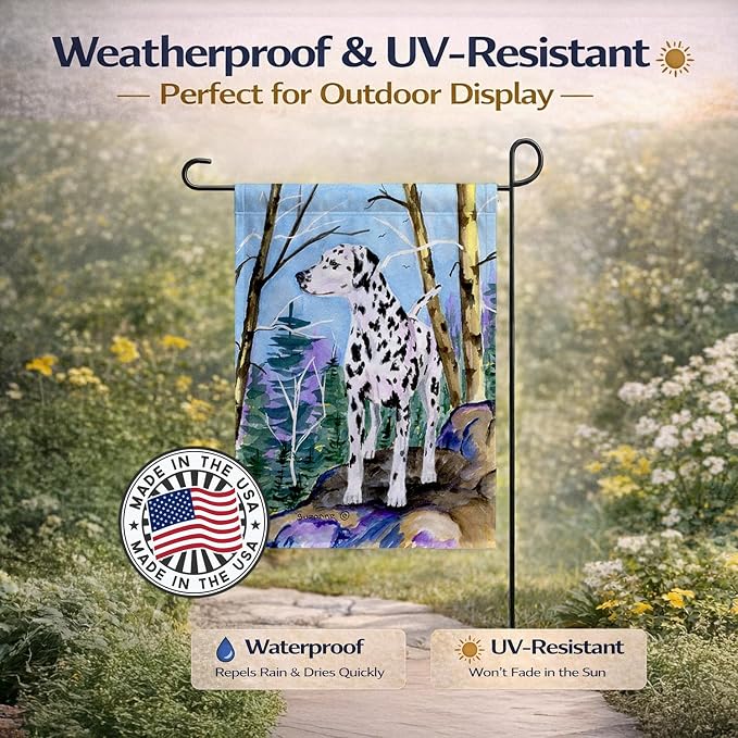 Caroline's Treasures SS8651GF Dalmatian Garden Flag Mailbox Flag Decorative Yard Flag Banner Outside Patio Artwork Yard Flower Beds, Garden Size, Multicolor