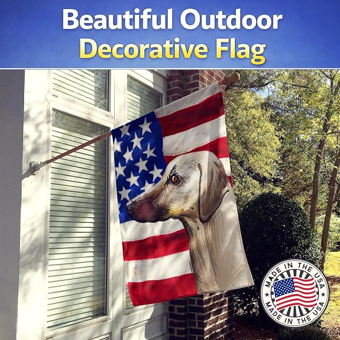 Caroline's Treasures CK6710CHF Sloughi Dog American Flag House Flag Large Porch Sleeve Pole Decorative Outside Yard Banner Artwork Wall Hanging, Polyester, House Size, Multicolor