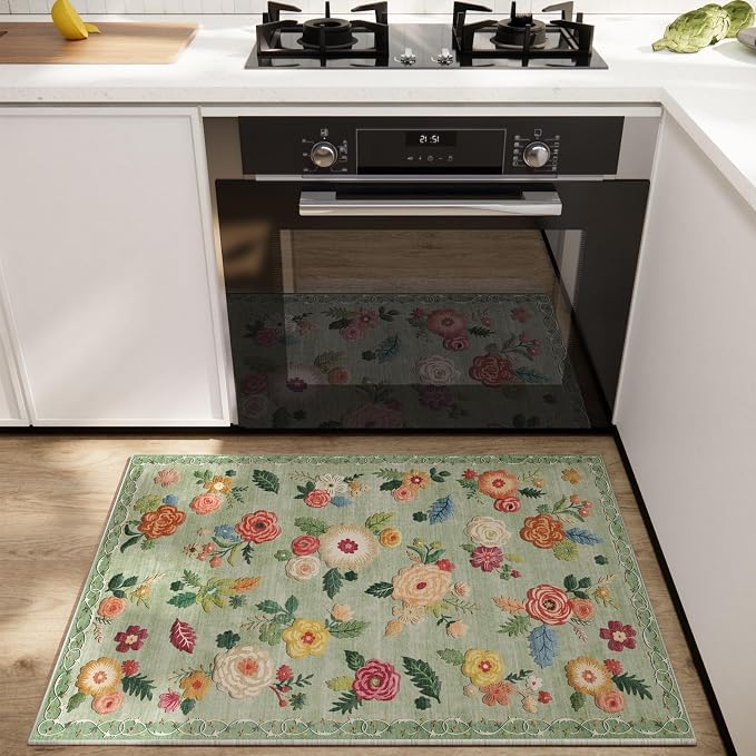 2x3 Washable Small Rugs for Entryway: Area Rug Non Slip Door Mat Indoor Entrance Low Pile Soft Faux Wool Non Shedding Lightweight Distressed Throw Rugs for Front Door Bedroom Bathroom Kitchen Entry