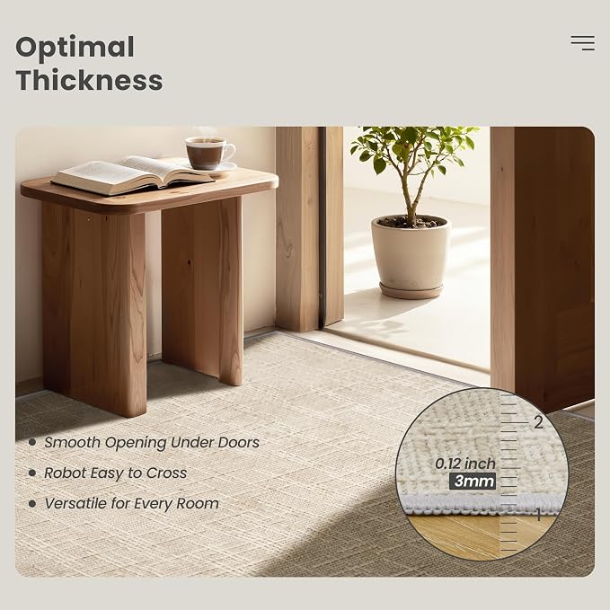 Valenrug 6x9 Area Rugs, High Low Pile Washable Rugs for Living Room, Beige | Soft Fluffy Textured Design Non Slip & Lighweight, Folable, Stain Resistant Floor Carpet Rug for Bedroom, Dining Room, Office