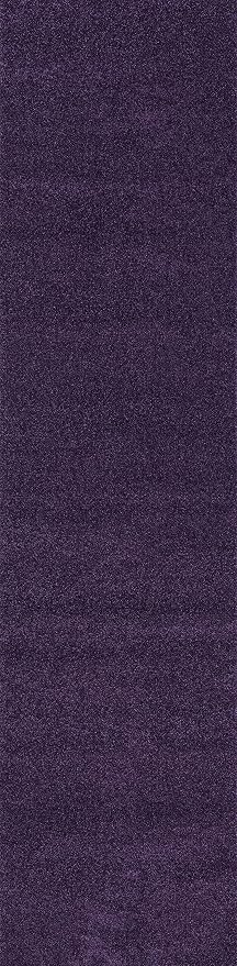 JONATHAN Y Haze Solid Low-Pile Purple Runner Rug 2x8, Coastal,Bohemian,Minimalist,Classic, Easy-Cleaning for Living Room,Bedroom,Kitchen,Pet Friendly,Non-Shedding (SEU100N-28)