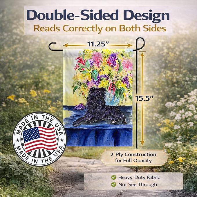 Caroline's Treasures SS8296GF Affenpinscher Garden Flag Mailbox Flag Decorative Yard Flag Banner Outside Patio Artwork Yard Flower Beds, Garden Size, Multicolor