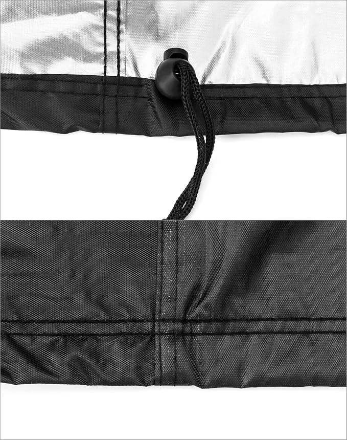 QWORK Dustproof Miter Saw Cover, 2 Pack Waterproof Covers, 210D Oxford Cloth with Bottom Drawcord Fits Most Miter Saws, Planers, Machine Tools, Black