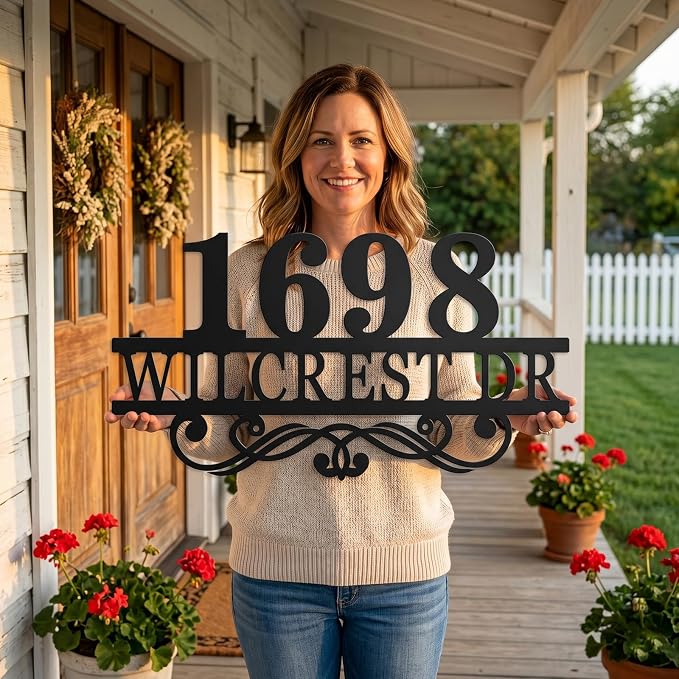 Personalized House Numbers for Outside House Number Sign Custom Street Address Sign Address Numbers for Houses Custom Metal Address Signs for Houses Address Plaques Personalized Housewarming Gift