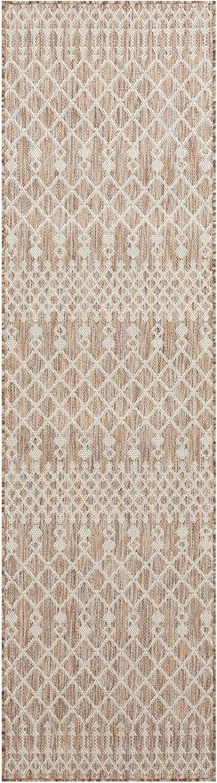 Nourison Home Positano Beige 2' x 6' Area Rug - Easy Clean, Non Shedding, Bed Room, Living Room, Dining Room, Kitchen (6' Runner)