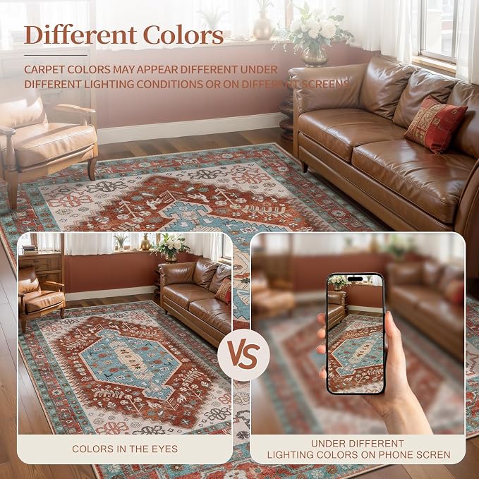 Ciicool Long Washable Runners Area Rug for Hallways,Ultra Soft 2x8ft Carpet | Oriental Non-Slip Thin Indoor Mat Vintage Entry Rugs for Kitchen Entryway Bedroom Bedside Living Room Laundry Bathroom Decor