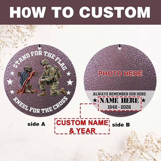 Personalized Memorial Soldier Wind Chimes for Loss Dad Comrade-in-arms, 30"/36"/45" Deep Tone Wind Chime Sympathy Gifts in Loving Memory of US Veteran, Produced in Texas
