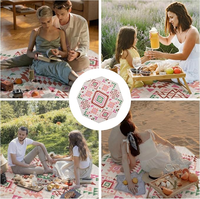 87 in * 87 in Waterproof Picnic Mat Picnic Blanket, Enlarged and Thickened Camping Mat, Larger Picnic Blanket, Suitable for Grassland, Beach, Courtyard, Outdoor Activities (red)