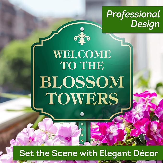 Custom Sign, Customized for Outdoor/Indoor Use, Personalized Designer Style Sign, 12x12 Inch, 24 Colors, Rust-Free Thick AlumaBond - Made by: My Sign Center, USA (Florolex II - Contour)