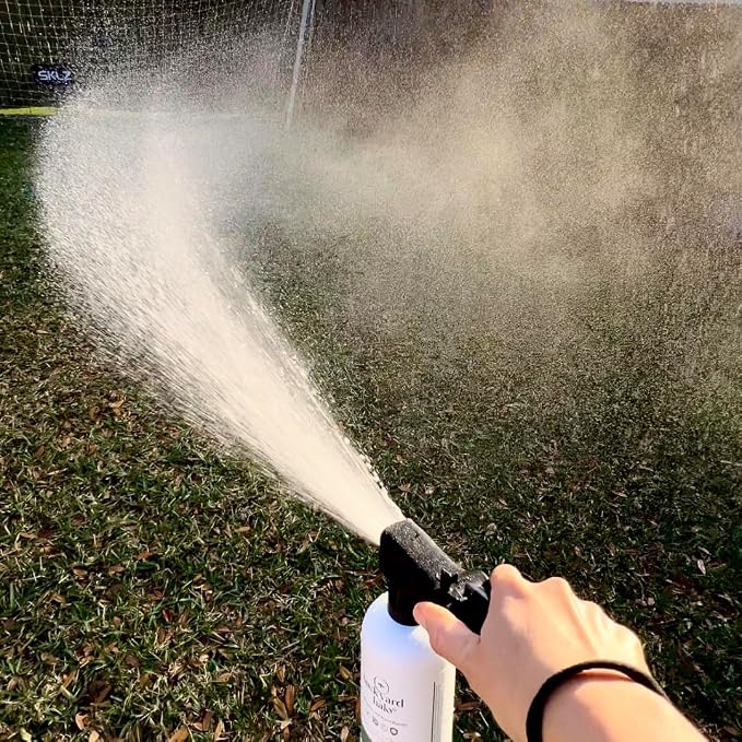 Mosquito Barrier End Hose Sprayer Kit | DEET Free | Two 16 Fl Oz Bottles | Children, Adult, and Pet Safe | Friendly to the Environment | Reduces Mosquitoes | Covers 2,400 SqFt