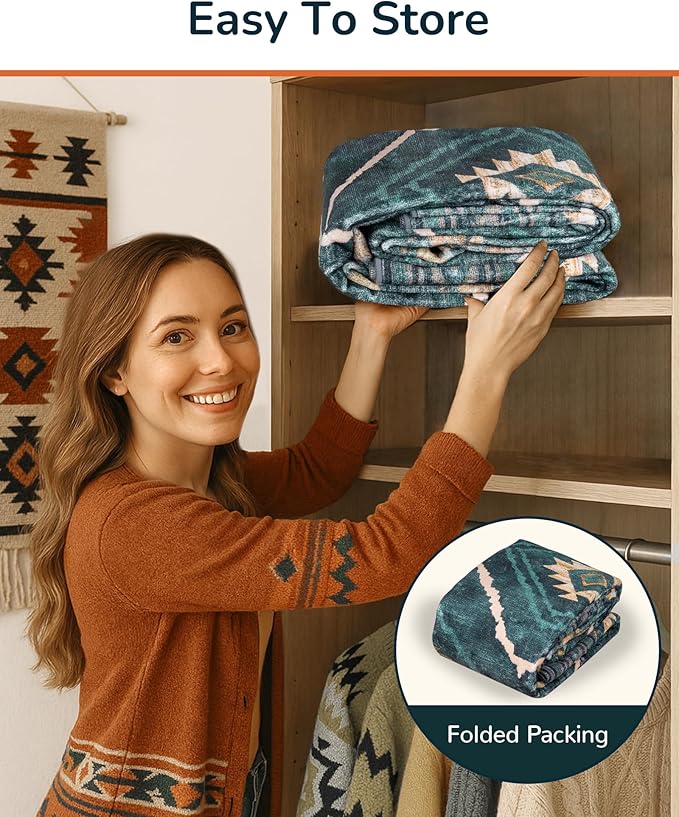 2'x8' Washable Area Rug for Living Room Runner Teal/Green | Soft Western No Slip Low Pile Print Foldable Indoor Small Rug for Kitchen entrance entryway hallway