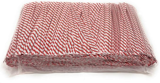 4" Length Twist Ties, 2000 Red White Plastic Coated, No Rip, Paper Ties Cello General Use, Party Favor Treat Bags, Small Orders Packaging, Closures to Secure Product (2000 Red White)