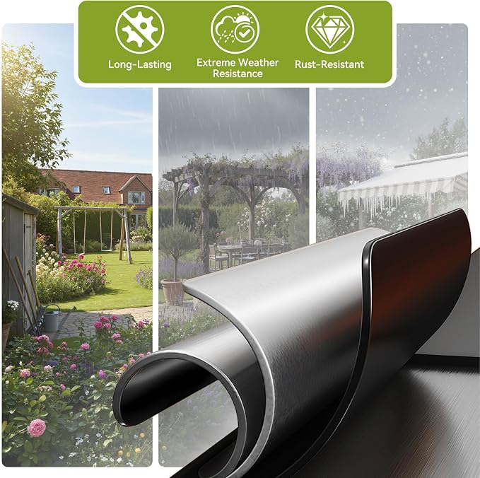 Railing Planter Box 36 Inch - Heavy Duty Metal Window Boxes, Deck Railing Planter Boxes with Adjustable Bracket & Drainage, Hanging Planter for Deck Railing Balcony & Patio