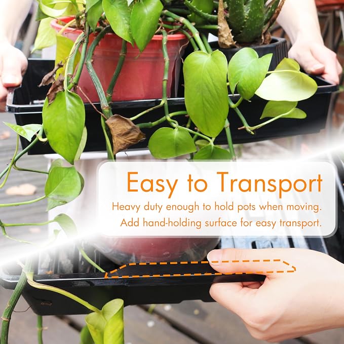 Gardzen 10 Pack Seed Trays, Reusable Plant Grow Trays, Ideal for Seed Starting, Microgreens, Indoor Gardening, and Greenhouse Nurseries - No Drain Holes, 15.7" x 11.6"