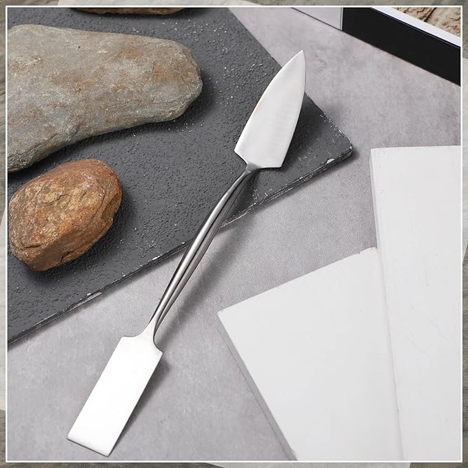 1'' Trowel and Square Masonry Tools Forged Steel Trowel Concrete Tool Ornamental Stucco Masonry Plaster Spatula for Glazing, Patch Work, Plaster, and Archeology