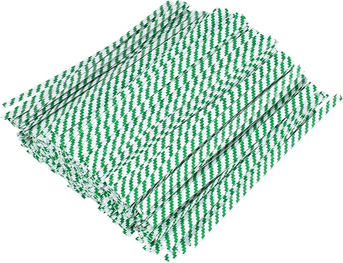Restaurantware Twist Ties 5000 Pack of 4-Inch Reusable Paper Bag Ties Laminated Gripping Strong Green Flush-Cut Bread, Candy, Coffee, Cookie, Bakery Bag, Party, Gifts, Cake Pops, Packaging