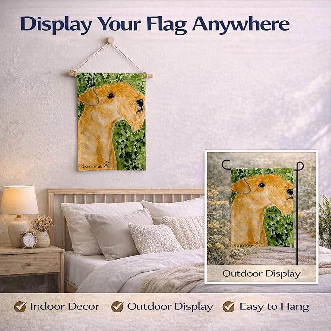 Caroline's Treasures SS8804GF Lakeland Terrier Garden Flag Mailbox Flag Decorative Yard Flag Banner Outside Patio Artwork Yard Flower Beds, Garden Size, Multicolor