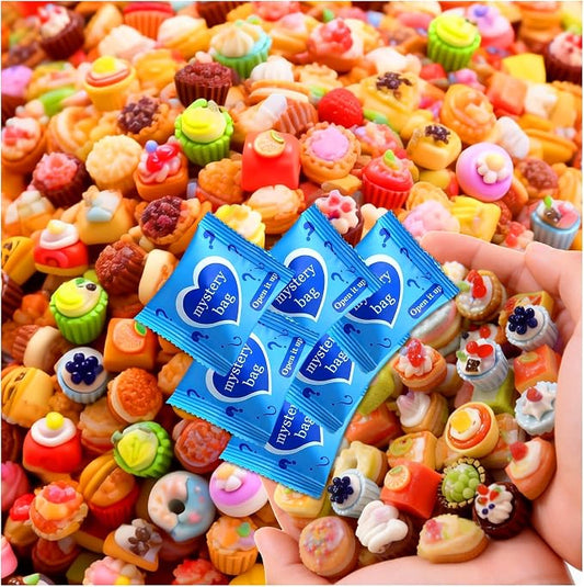 Mini Glow In The Dark Animal Resin Models, Resin Animals Mystery Bags, Individually Wrapped Blind Bags Tiny Animal Figurines, Collectible Mini Animals For Fairy Garden, DIY Crafts (50, Cake)