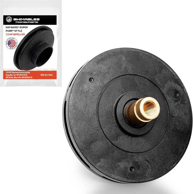 Swimables SPX2610C Super Pump Impeller - 1.5 HP Premium Pool Pump Impeller for SP2610X15, SP3010, Max-Flo SP2810X15 - Heavy-Duty Impeller Replacement for high-Performance Pool Systems