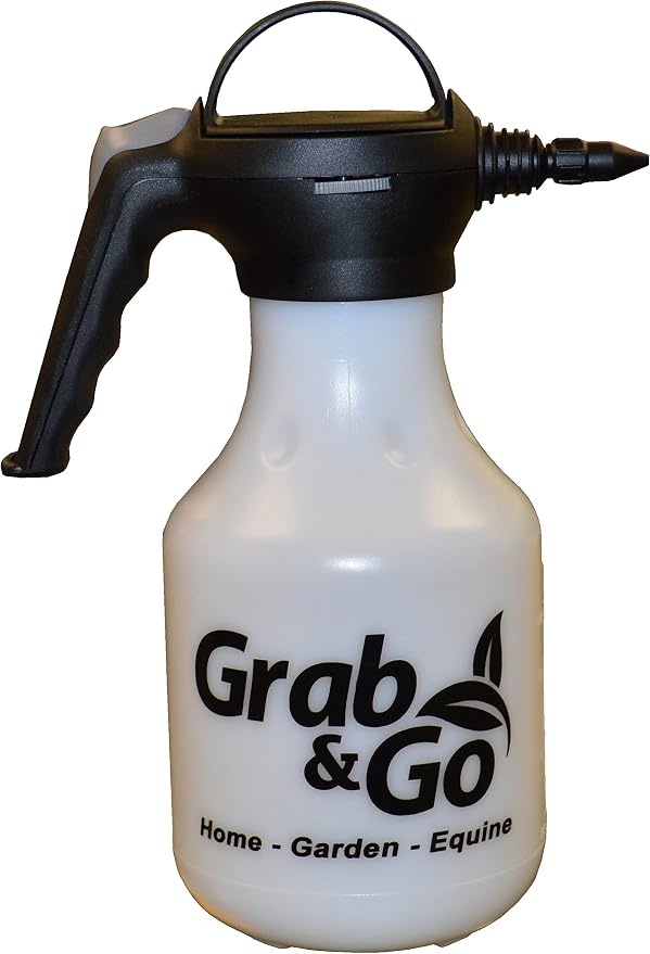 Grab & Go 190424 (48 oz) 1.5 Liter Handheld Pump Sprayer & Mister with Adjustable Nozzle from Stream to Mist for Indoor & Outdoor, Gardening and Equine, Upside Down Spray with Pressure Relief Value