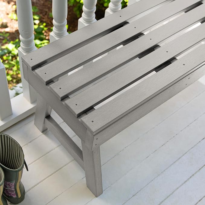 Highwood Weatherly Picnic Bench, 4ft, Harbor Gray