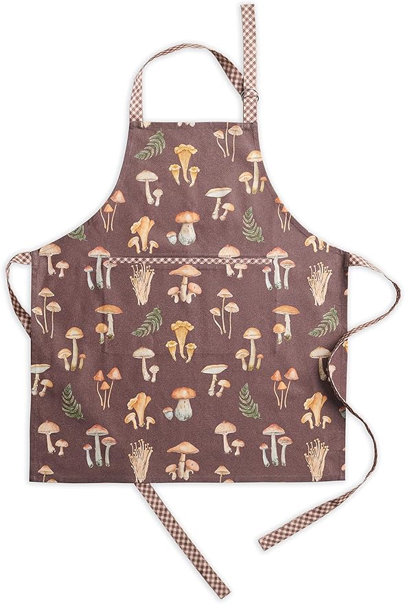 Maison d' Hermine Aprons for women with Pocket 100% Cotton (27.50"x31.50") | Adjustable Neck Strap & long ties Apron Men Chef Wedding Cooking Gardening Server Maid