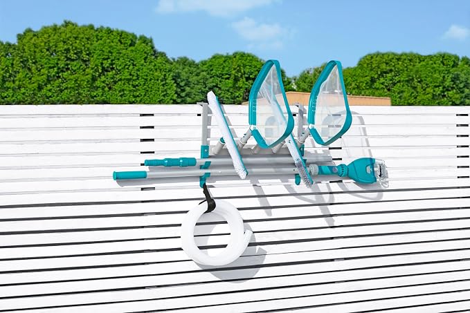 Bestway Storage for pool accessories: landing nets, brushes, vacuum cleaners, etc. Attachment hooks or screws