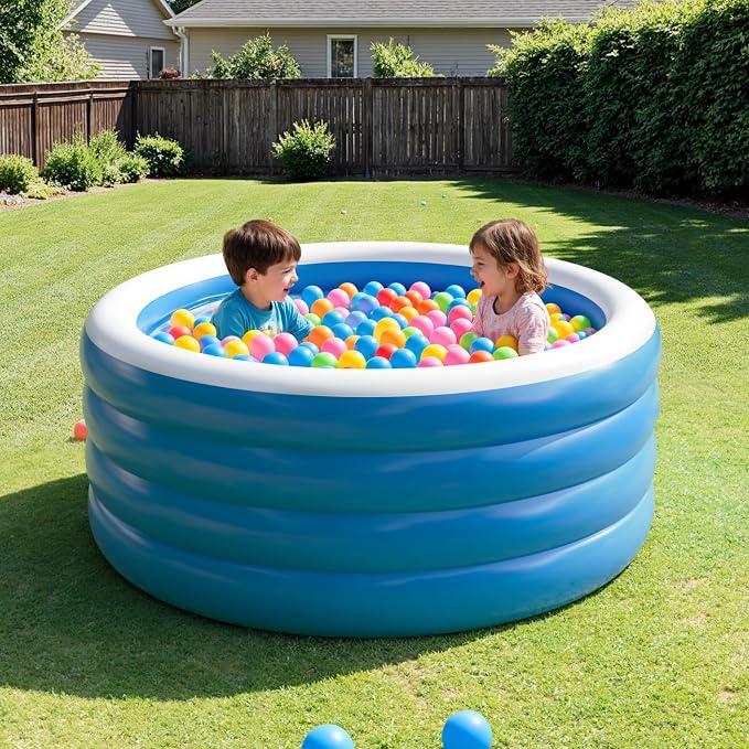 Inflatable Pool for Adults, 70"X30" Blow Up Pool, Full Sized Deep Round Thickened Family Inflatable Swimming Pools for Outdoor, Backyard