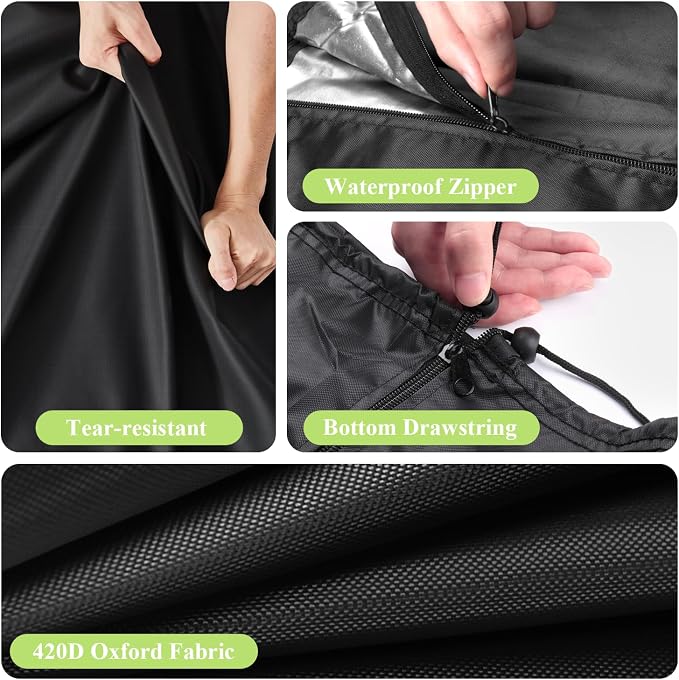 Squat Rack Cover with Waterproof Zipper, Protective Cover for Power Cage/Weight Lifting Rack/Weight Cage/Power Racks for Home Gym Equipment Storage-Indoor & Outdoor Use