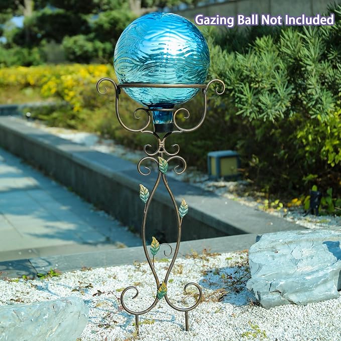 VCUTEKA Gazing Ball Stand, Metal Garden Gazing Globes Stand for 8-10" Balls | 30" H Gazing Balls Stand, Metal Gazing Globe Stand for 8-10 Inch Garden Gazing Globe, Indoor Outdoor Décor Accessories