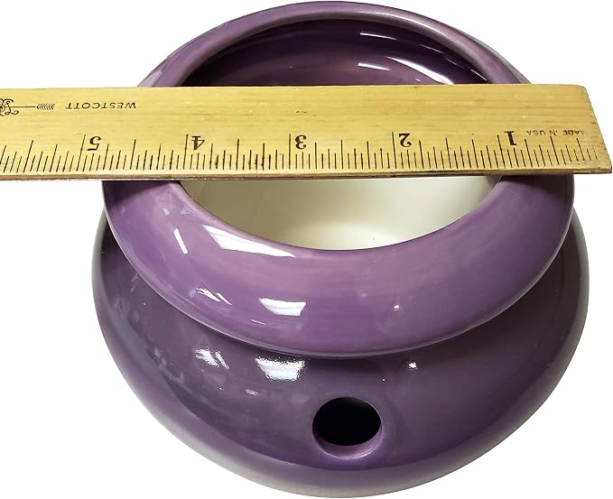 Maryland China Tri-Color Purple 3.75" Opening Urn Shaped Self Watering Planter