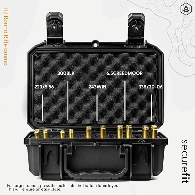 Evergreen Rifle Ammo Cases - Multiple Options - Compatible with 223, 5.56, 300 BLK, 7.62/43 Win, 6.5 Creedmoor, 30-06 / 12GA, 16GA, 20GA / 7.62, 30-06, 308 Win / 338 Lapua